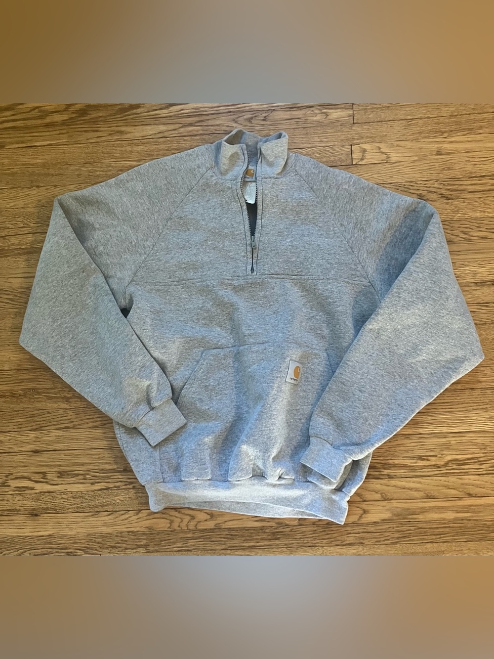 Carhartt 1/4 Zip Sweatshirt Soft Lined Gray M